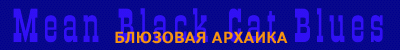 Mean Black Cat Blues. Блюзовая архаика.